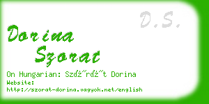 dorina szorat business card